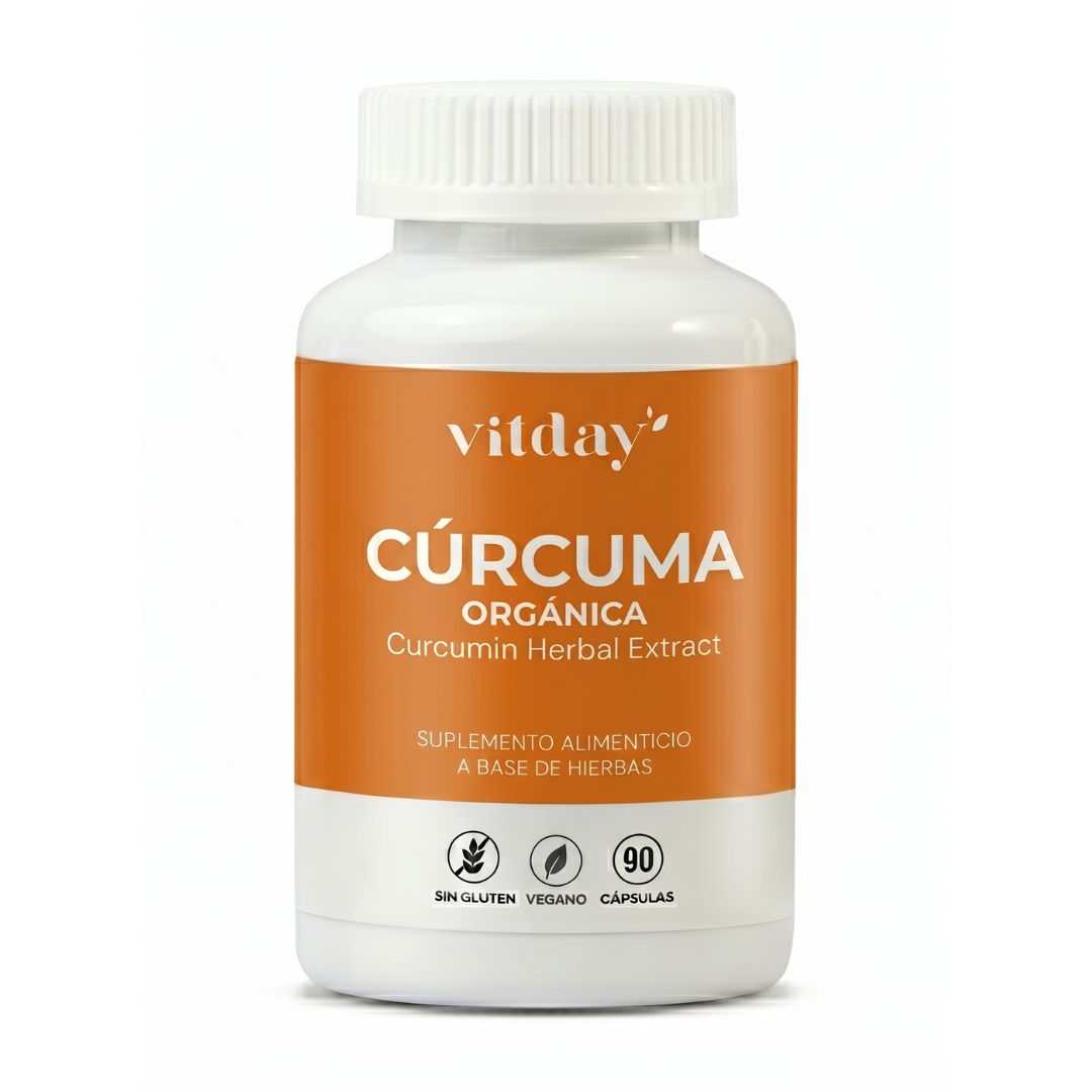 Cúrcuma Orgánica 1400 mg | Alta en Curcumina + Pimienta Negra | 90 cápsulas